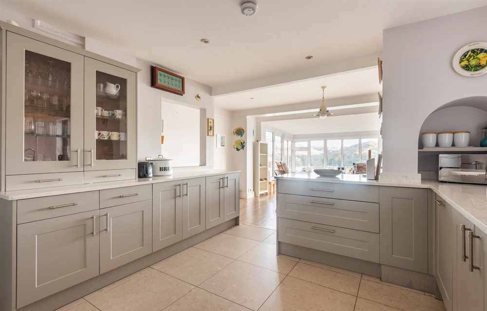 This is the kitchen at The Ridings in Salcombe
