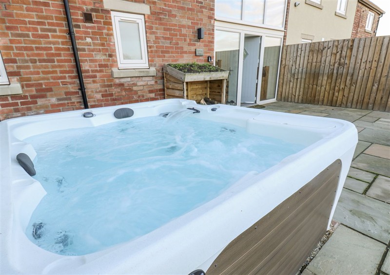 Enjoy the hot tub at The Robins Nest, Wintersett