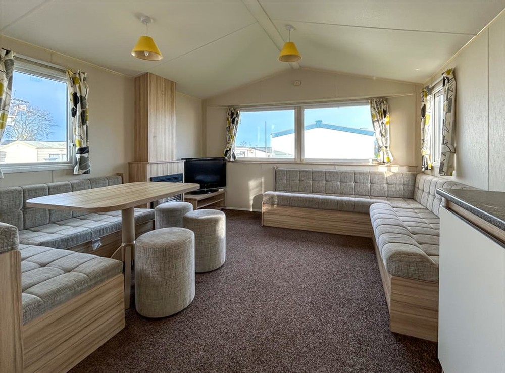 Living area at The Rochester in Ashcroft Holiday Park, Kent