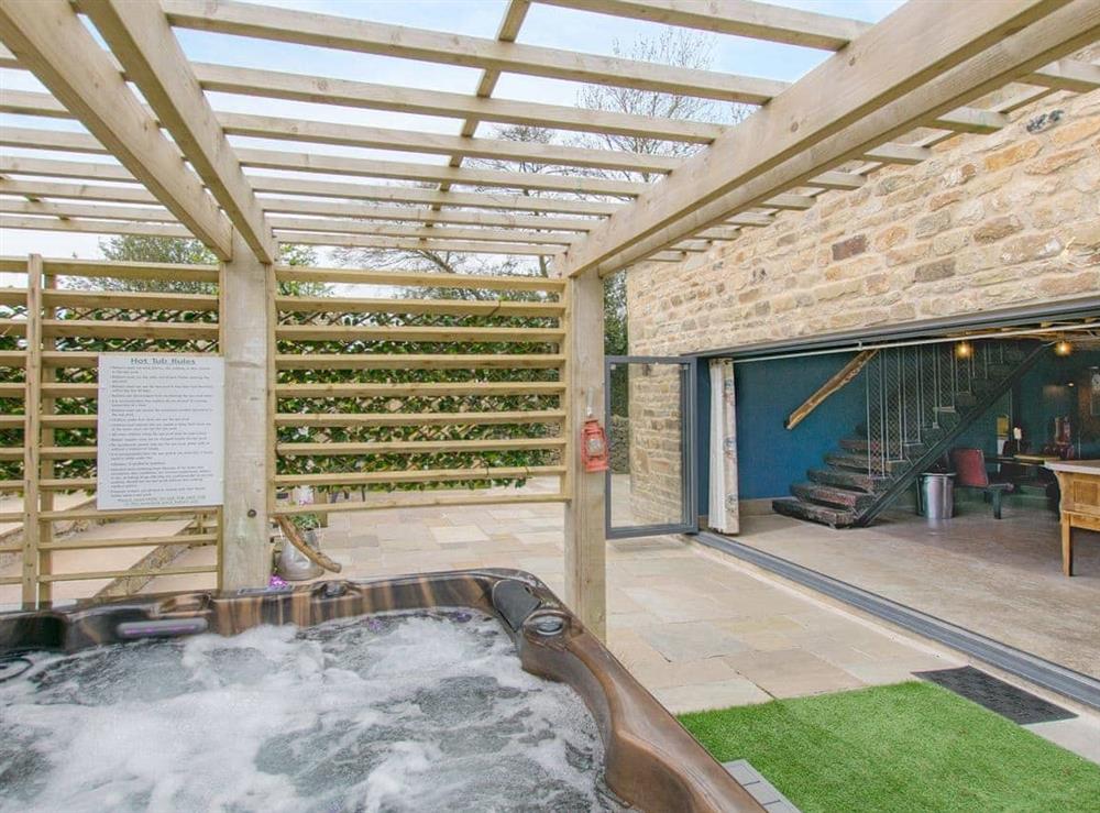 Wonderful hot tub at The Rookery in Roughlee, near Barrowford, Lancashire