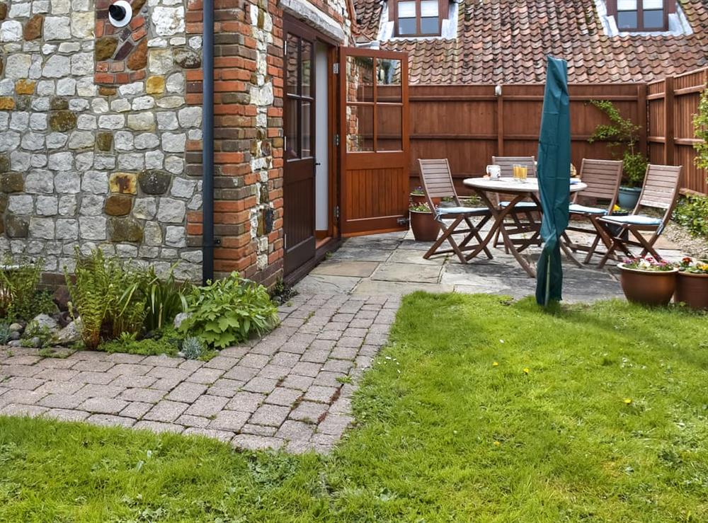 Outdoor area at The Roost in Holme-next-the-sea, near Hunstanton, Norfolk