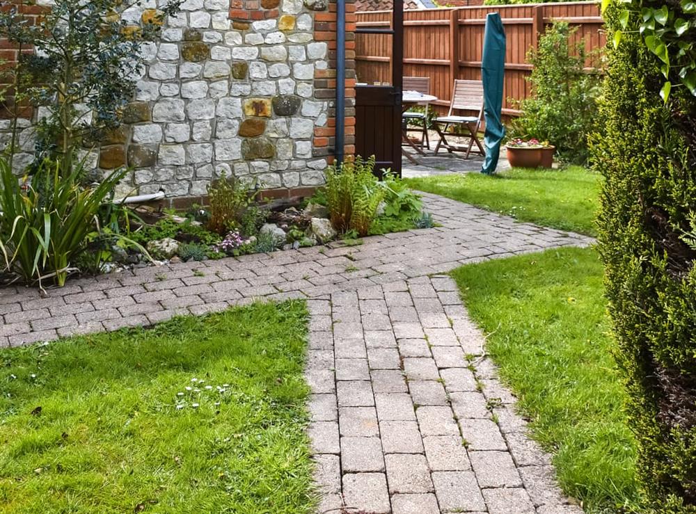 Patio at The Roost in Holme-next-the-sea, near Hunstanton, Norfolk