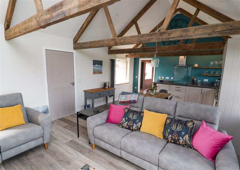 The living area at The Roost, Porthallow