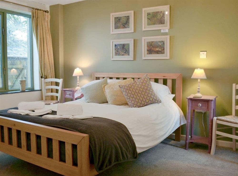 Comfortable double bedroom at The Roost in St. Breward, near Bodmin, Cornwall