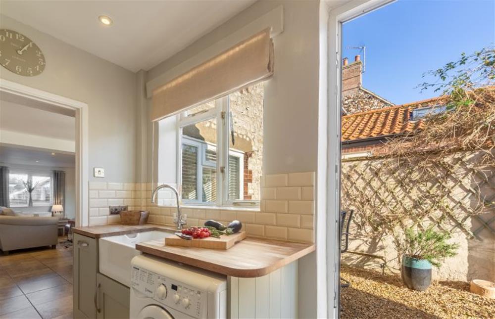 Ground floor: Kitchen leads directly to south facing courtyard at The Roost, Titchwell near Kings Lynn