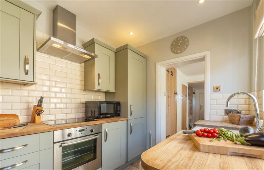 Ground floor: Modern well-equipped kitchen at The Roost, Titchwell near Kings Lynn