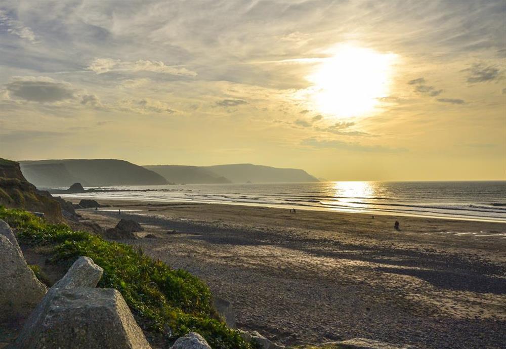 Early evening at Widemouth Bay at The Roost, Widemouth Bay