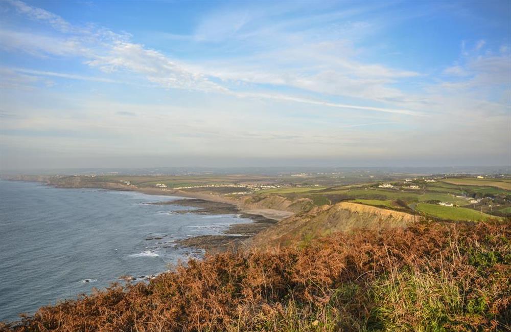 The beautiful wide sweep of Widemouth Bay at The Roost, Widemouth Bay