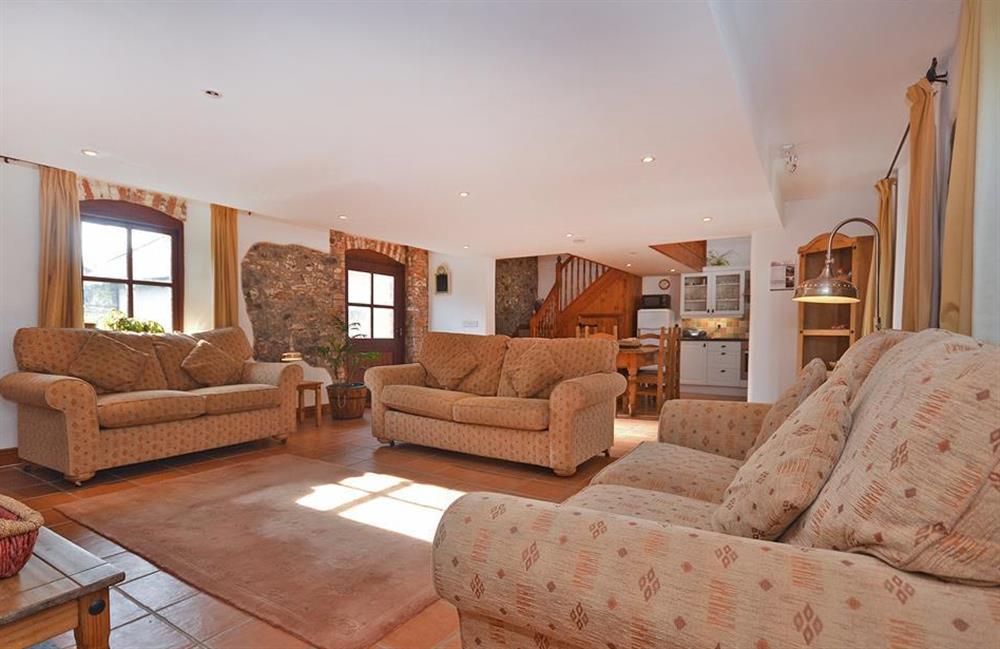 The large comfortable living room at The Roost, Widemouth Bay