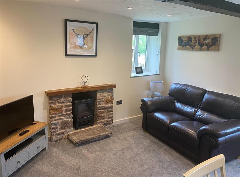 Living area at The Roosting Place in Newnham, near Lydney, Gloucestershire