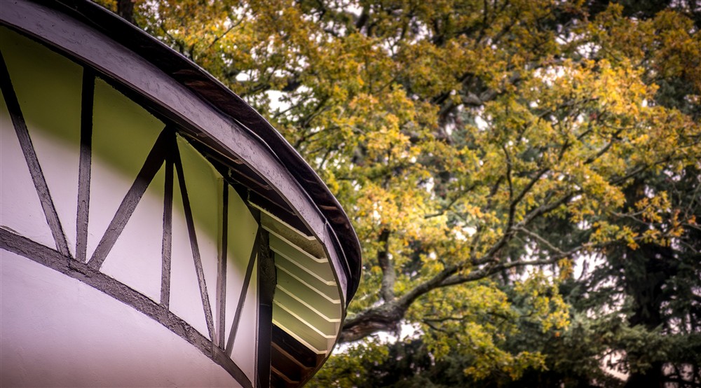 Looking up at The Round House in Bury St Edmunds, Suffolk