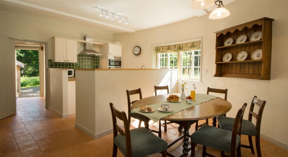 The kitchen and dining area at The Round House in Bury St Edmunds, Suffolk