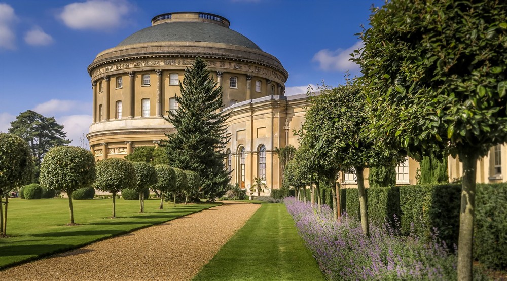 The Rotunda and Italianate garden at The Round House in Bury St Edmunds, Suffolk