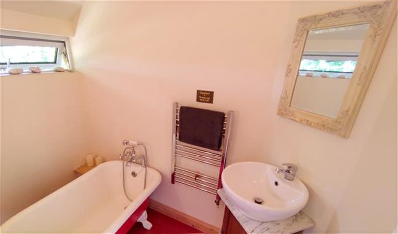 This is the bathroom at The Roundhouse, Mendip Hills
