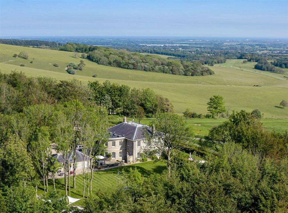 Aerial View at The Rubbing House in Goodwood, near Chichester, West Sussex