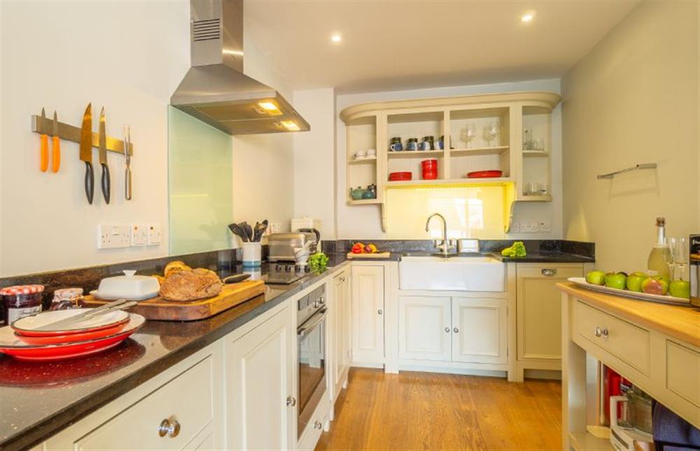 Fully equipped kitchen with a KitchenAid coffee machine at The Sail Loft, Aldeburgh