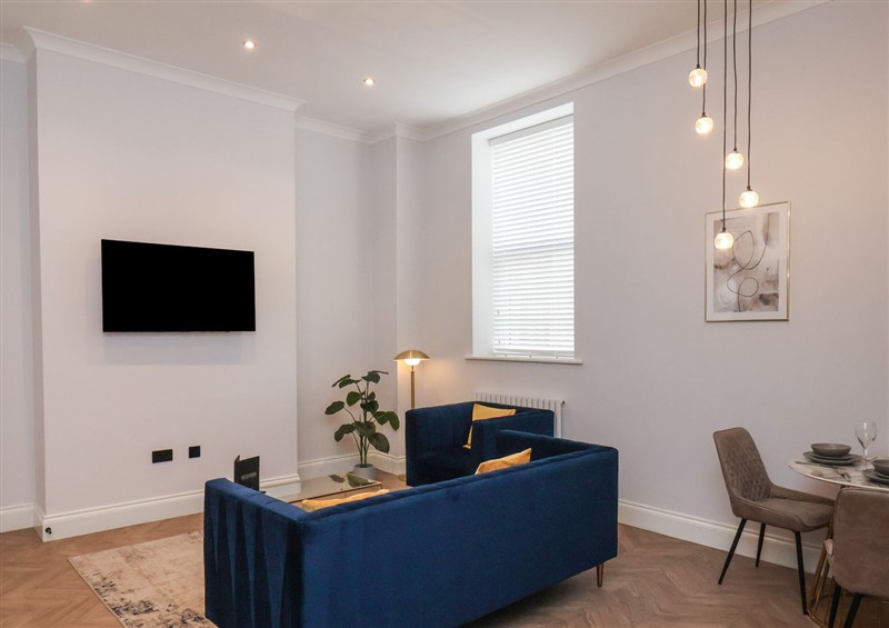Enjoy the living room at The Salisbury Apartment 103, Scarborough