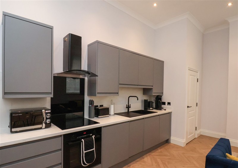 The kitchen at The Salisbury Apartment 103, Scarborough