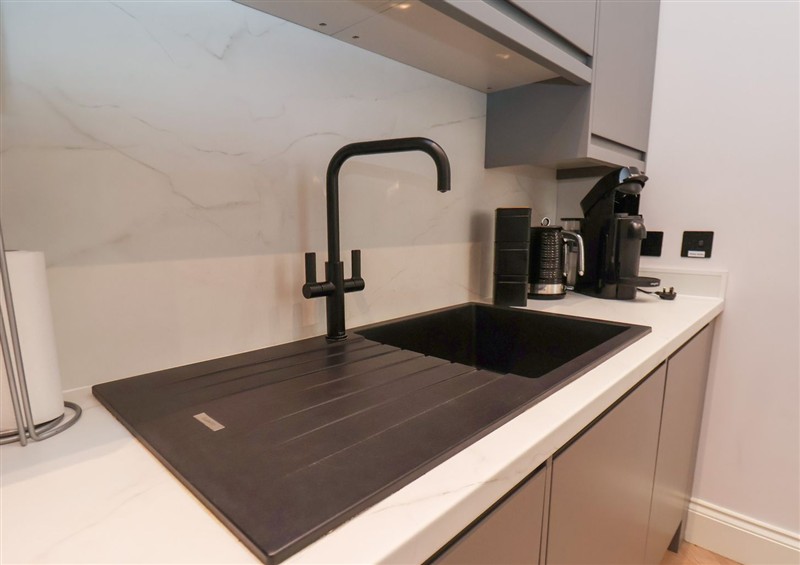 This is the kitchen at The Salisbury Apartment 103, Scarborough