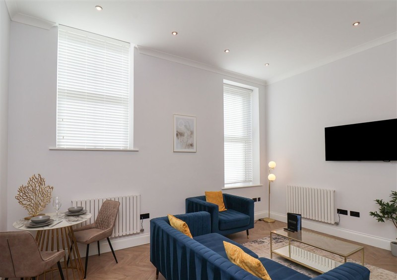 Enjoy the living room at The Salisbury Apartment 104, Scarborough
