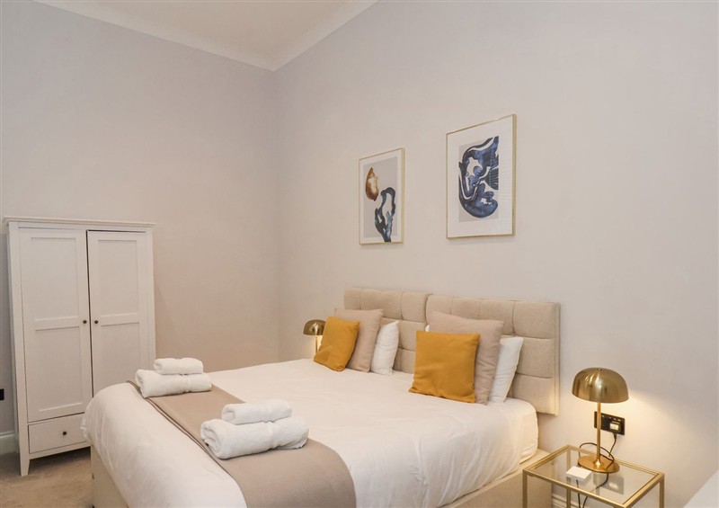 This is a bedroom at The Salisbury Apartment 106, Scarborough