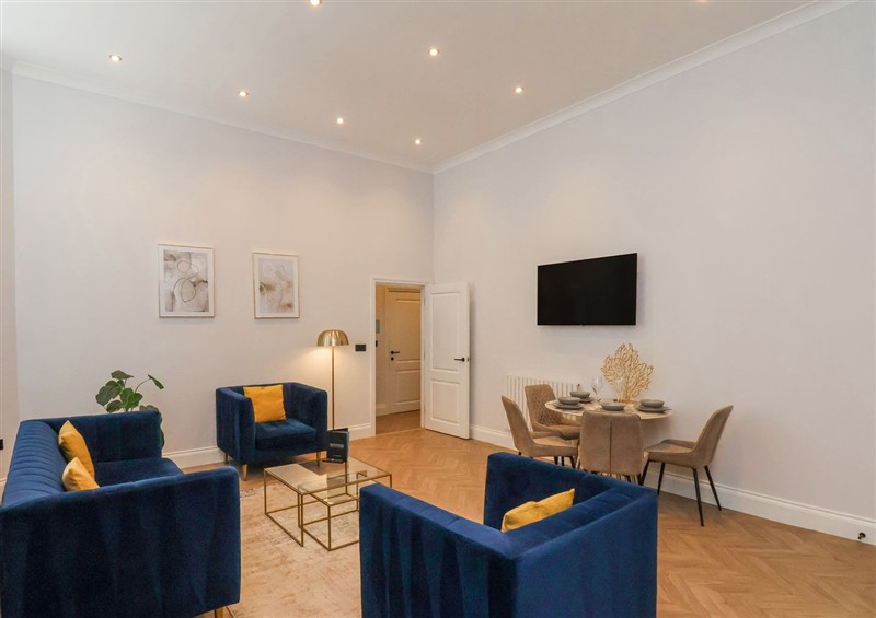 This is the living room at The Salisbury Apartment 106, Scarborough