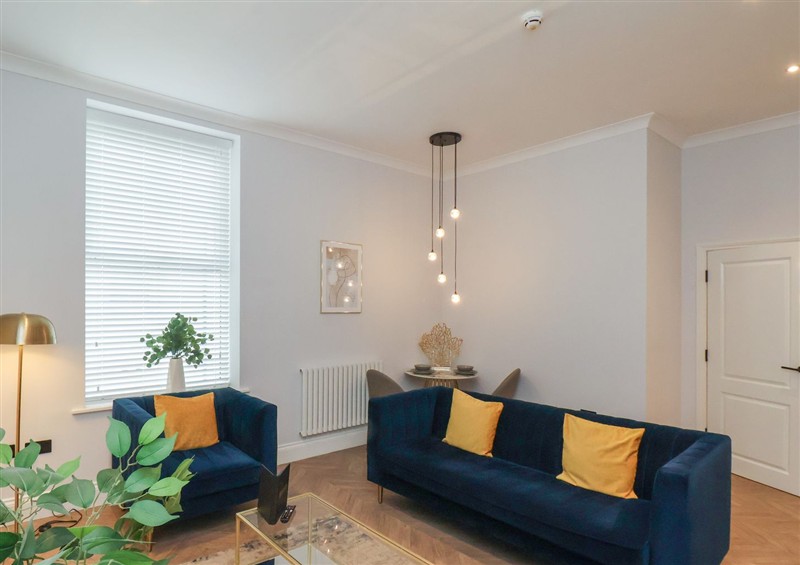 This is the living room at The Salisbury Apartment 203, Scarborough