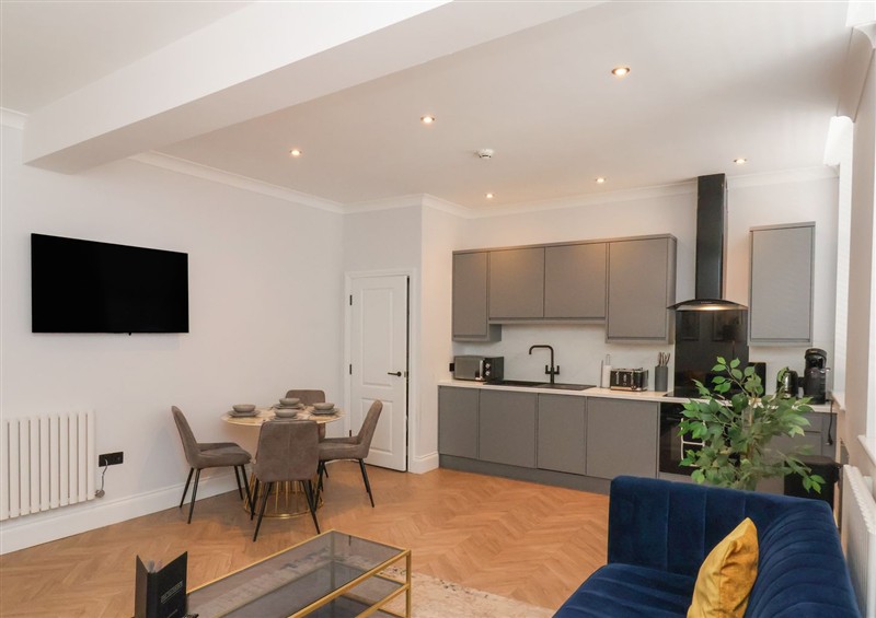 The living room at The Salisbury Apartment 206, Scarborough