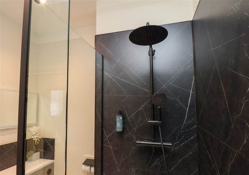 This is the bathroom at The Salisbury Apartment 206, Scarborough