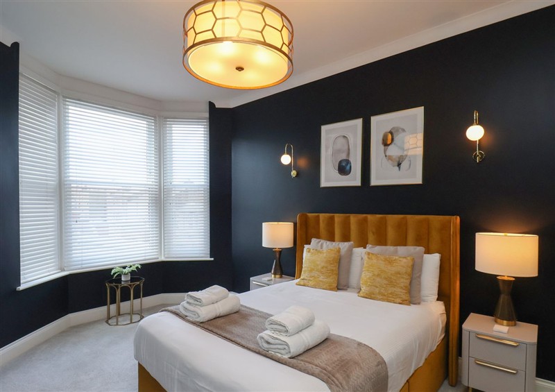 This is a bedroom at The Salisbury Apartment 301, Scarborough
