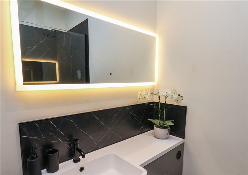 This is the bathroom at The Salisbury Apartment 301, Scarborough