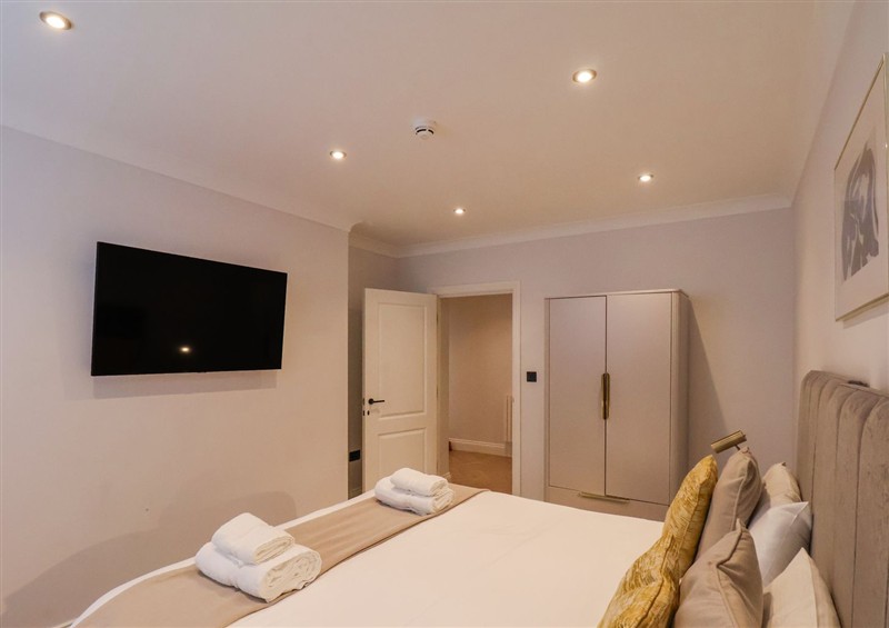 This is a bedroom at The Salisbury Apartment 401, Scarborough