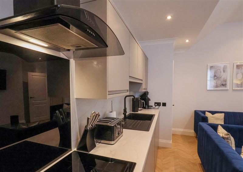This is the kitchen at The Salisbury Apartment 401, Scarborough