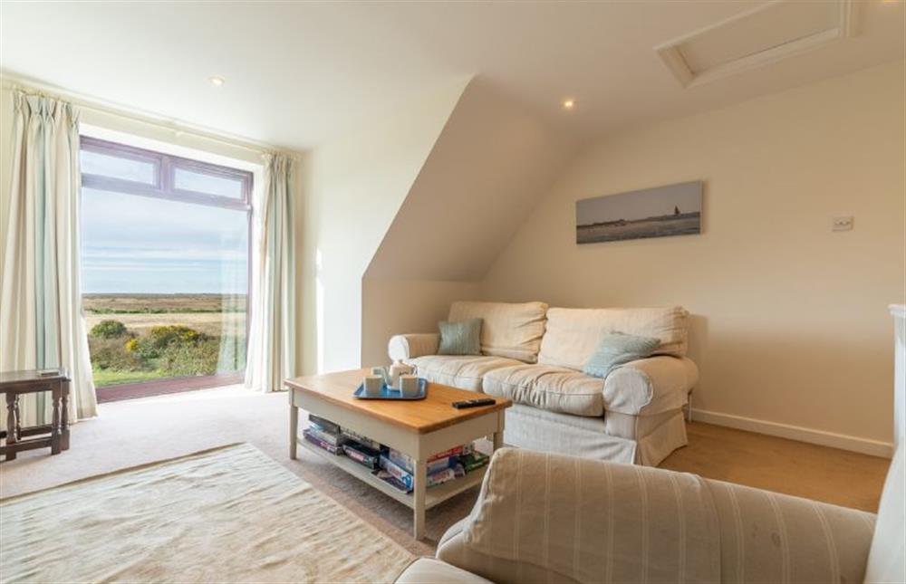 Second Floor: Stunning view from the sitting room at The Saltings Blakeney, Blakeney near Holt