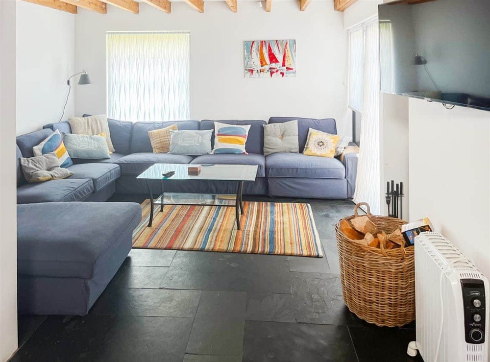 Living room at The Saltings in Egloshayle, near Wadebridge, Cornwall