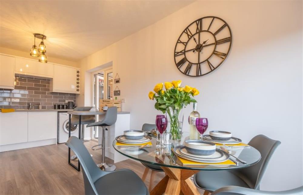 Ground floor: The dining kitchen is modern and stylish at The Saltings, Heacham near Kings Lynn