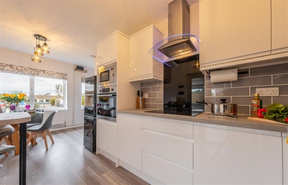 Ground floor: The fitted kitchen with integrated oven at The Saltings, Heacham near Kings Lynn