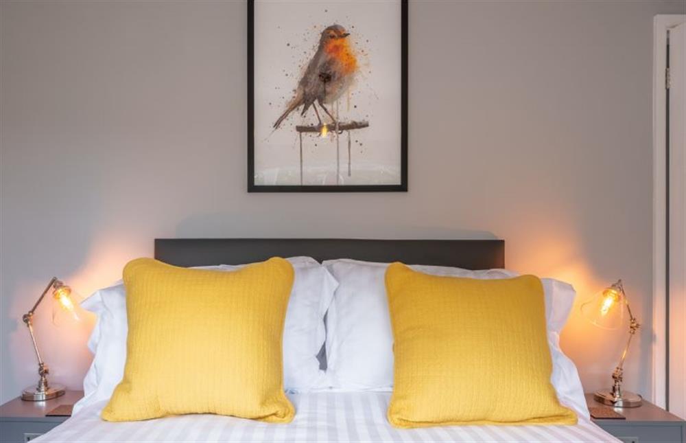 Ground floor: The master bedroom has comfortable double bed at The Saltings, Heacham near Kings Lynn