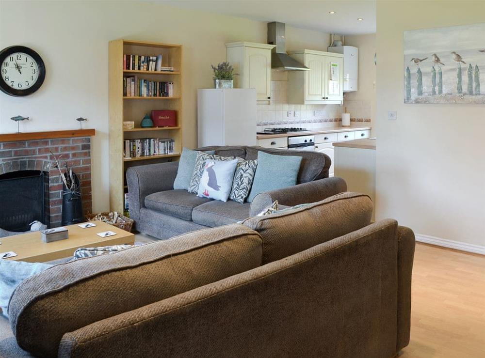 Spacious open-plan living space at The Sandpiper in Beadnell, Northumberland