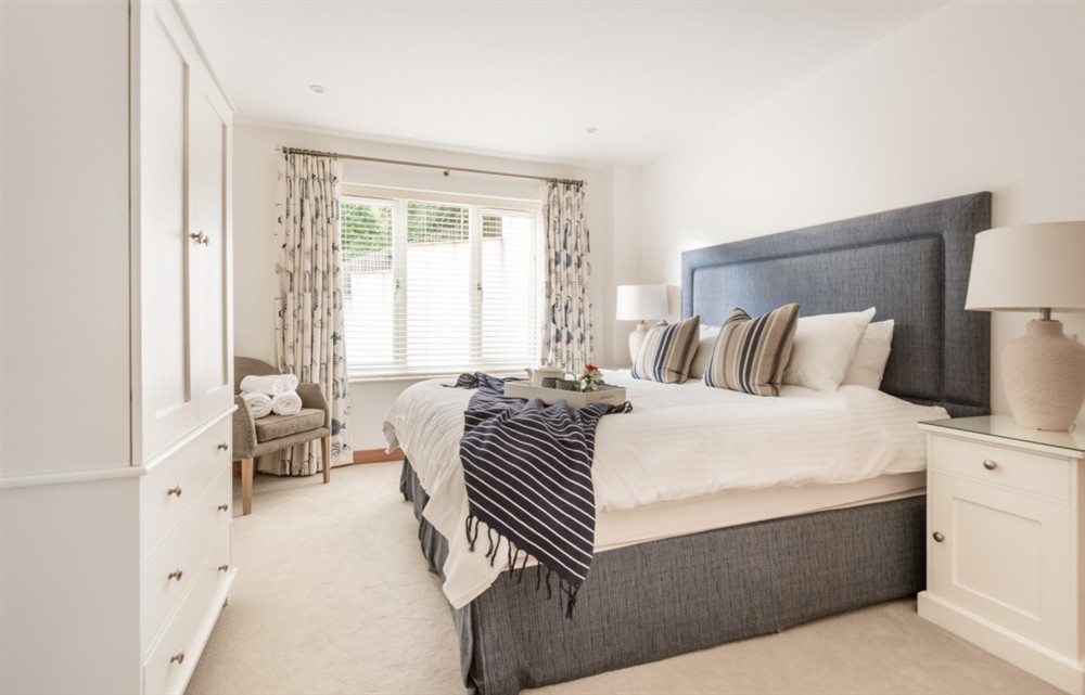 One of the bedrooms at The Sands in Salcombe