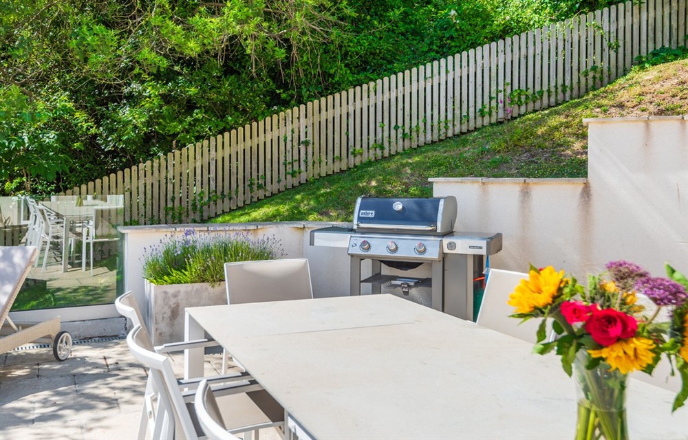 This is the garden at The Sands in Salcombe