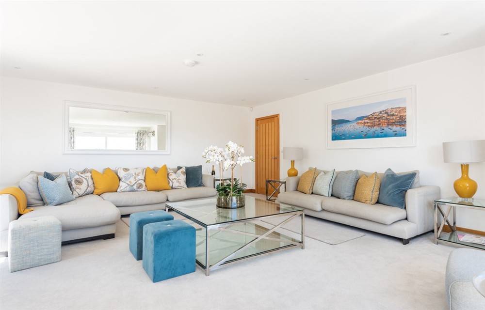 This is the living room at The Sands in Salcombe