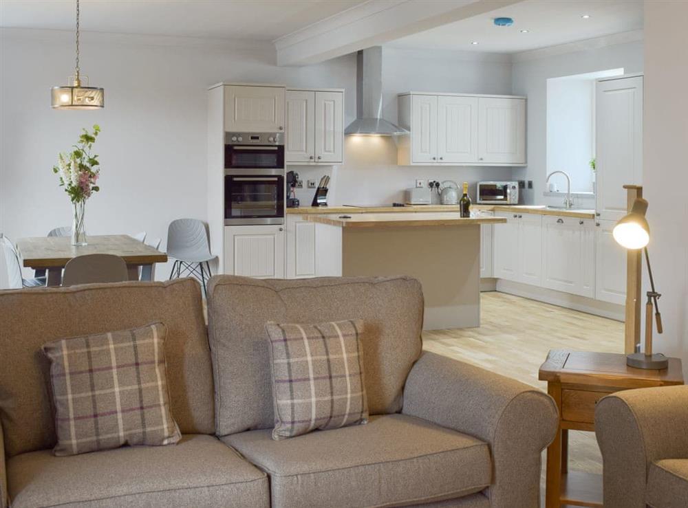 Attractive open plan living space at The School House in New Luce, near Newton Stewart, Wigtownshire