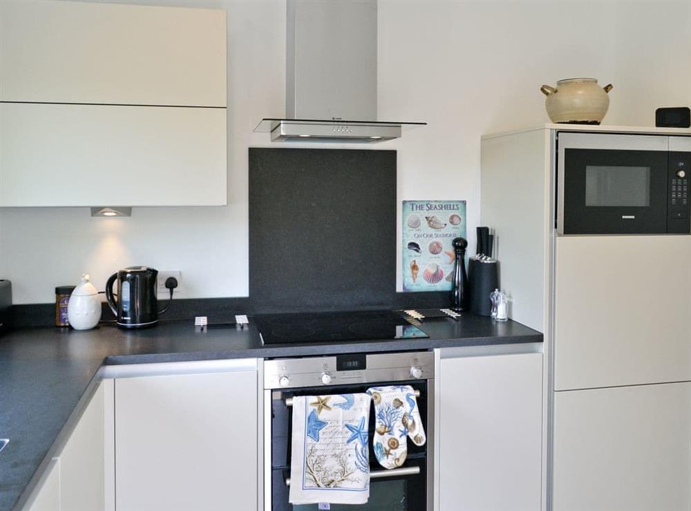 Contemporary fitted kitchen at The Seashells in Brancaster Staithe, near King’s Lynn, Norfolk
