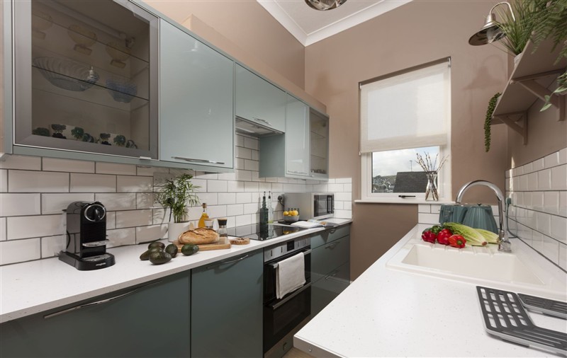The kitchen at The Secret Seascape, Cornwall