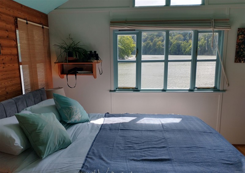 This is a bedroom at The Sharpham Boat House, Ashprington