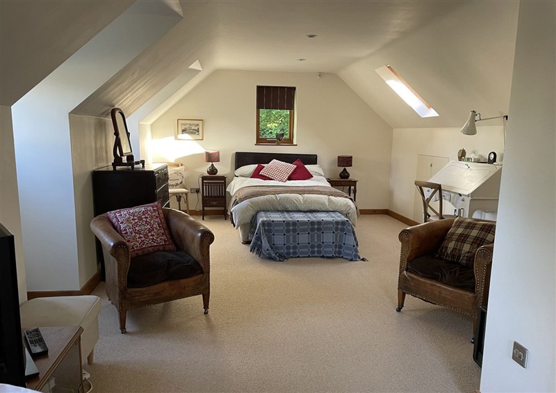 This is the bedroom at The Shed, Alveston near Tiddington