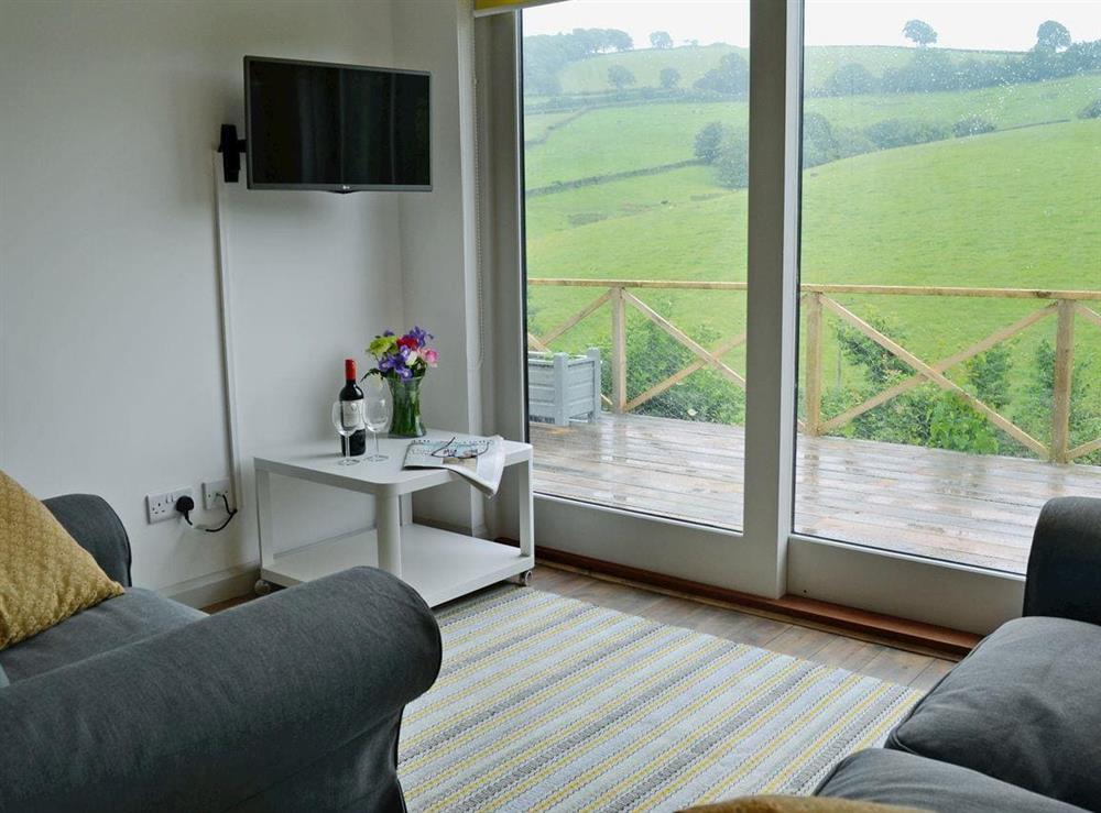 Open plan living/dining room/kitchen at The Shed with a View in Cadbury, near Crediton, Devon