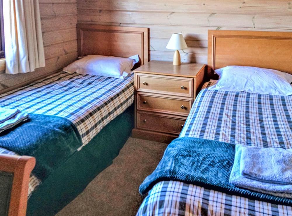Twin bedroom at The Shed in Woolsery, near Hartland, Devon