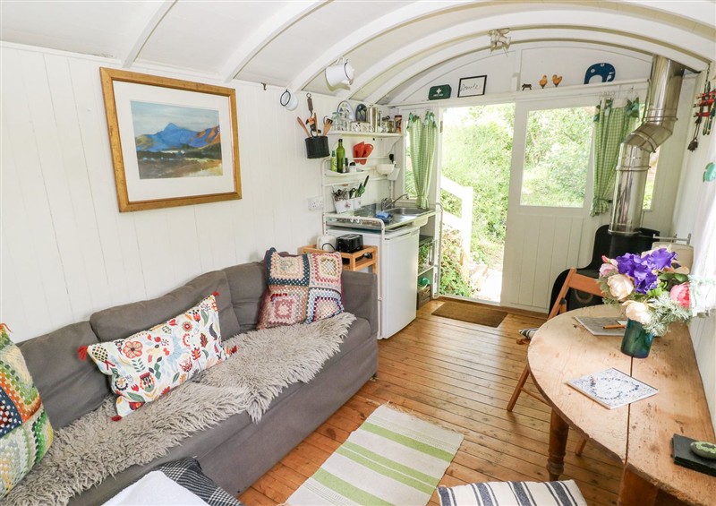 Inside The Shepherd Hut at The Shepherd Hut, Nine Wells near Solva